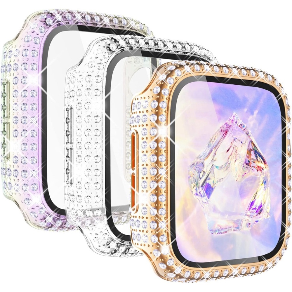 3-Pack Bling Cases Compatible for Apple Watch 40mm Case
